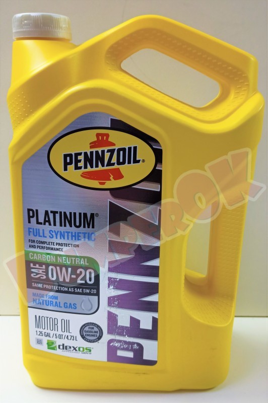 Моторна олива Pennzoil Platinum Full Synthetic 0W20 (4,73 л) - 2