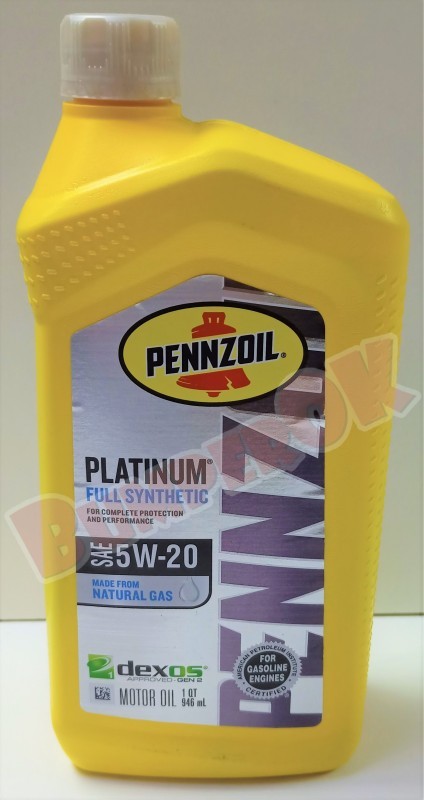 ​Моторна олива Pennzoil Platinum Full Synthetic 5W20 (0.946 л) - 2
