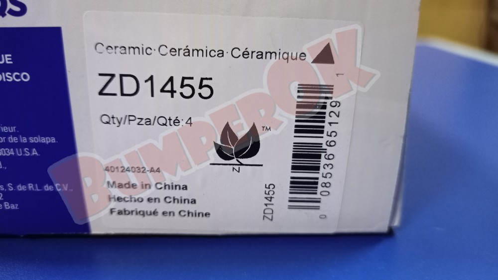 Колодки передні (3.6, 5.7) ZD1455 WAGNER Jeep Grand Cherokee 2014- - 2