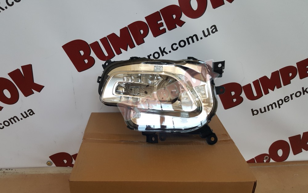 Фара основна в передній бампер ліва галоген хромована Jeep Cherokee KL 2013-2018 - 2