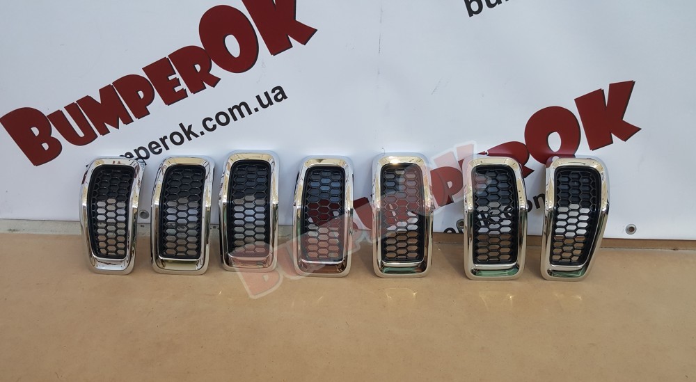 Накладки решітки (кільця) хромовані (комплект 7 шт.) Jeep Cherokee KL 2013-2018 - 3