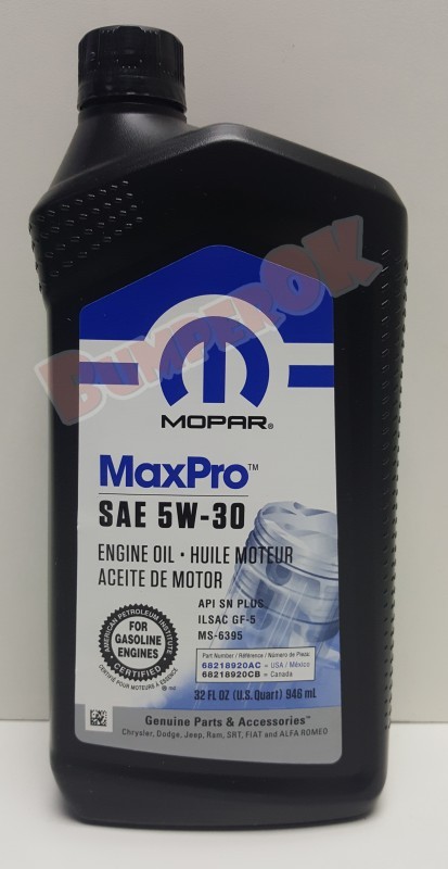 Моторна олива MOPAR MaxPro 5W30 (0.946 л.) - 2