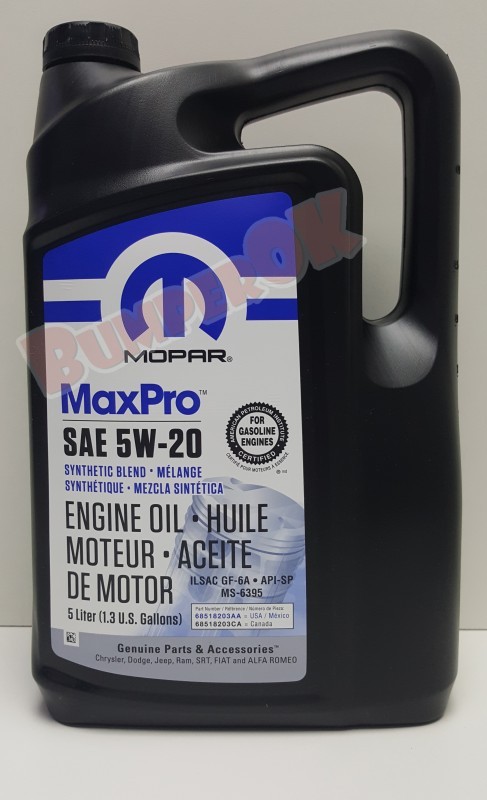 Моторна олива MOPAR MaxPro 5W20 (5 л.) - 2